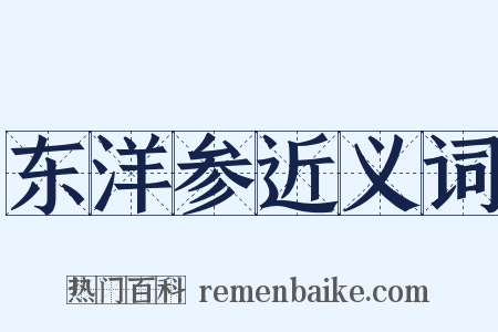 东洋参近义词是什么意思的图片